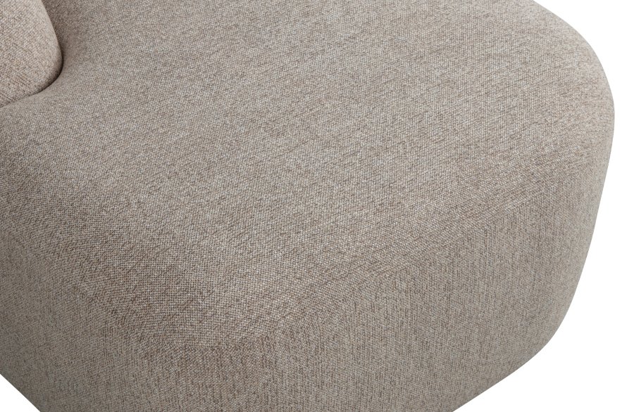 WOOOD Skr hjrnesofa, venstre - naturmelert chenille polyester