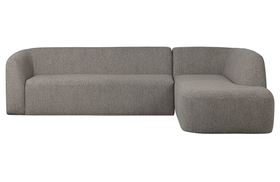 WOOOD Skr hjrnesofa, hyre - grmelert chenille polyester