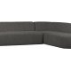 WOOOD Skr hjrnesofa, hyre - gr-svart melange chenille polyester