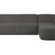 WOOOD Skr hjrnesofa, hyre - gr-svart melange chenille polyester