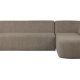 WOOOD Skr hjrnesofa, hyre - lysebrun melange chenille polyester