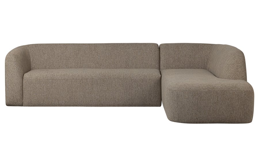 WOOOD Skr hjrnesofa, hyre - lysebrun melange chenille polyester