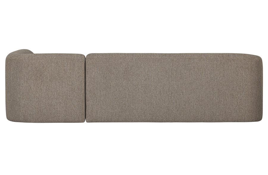WOOOD Skr hjrnesofa, hyre - lysebrun melange chenille polyester