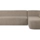WOOOD Skr hjrnesofa, hyre - naturmelert chenille polyester