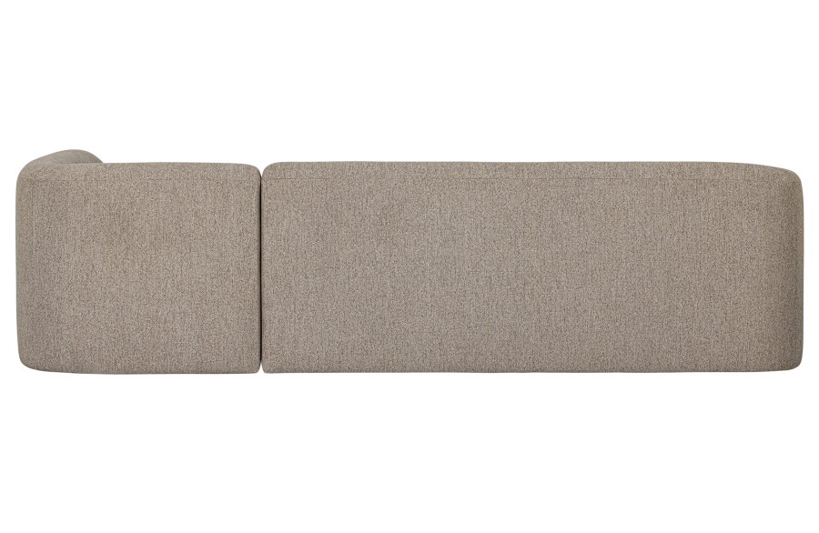WOOOD Skr hjrnesofa, hyre - naturmelert chenille polyester
