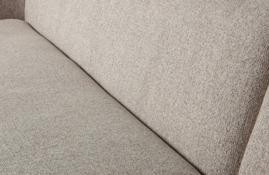 WOOOD Skr hjrnesofa, hyre - naturmelert chenille polyester