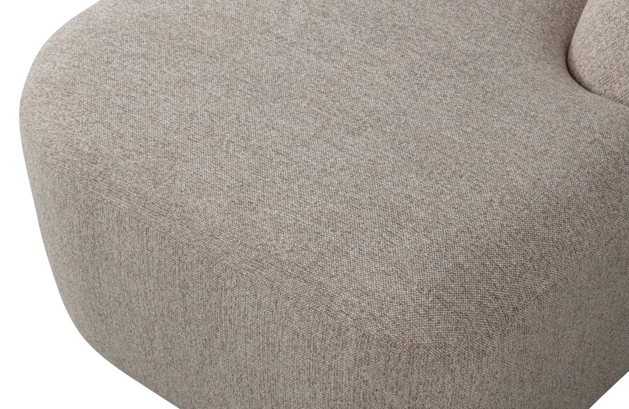 WOOOD Skr hjrnesofa, hyre - naturmelert chenille polyester