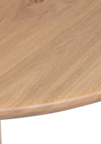 WOOOD Tablo spisebord, med organisk form, firkantet - naturlig eik (130x130)