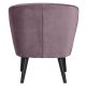 WOOOD Sara lenestol - varm lilla polyester flyel og tre