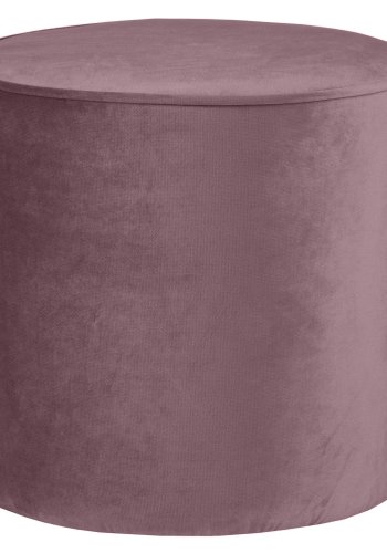 WOOOD Sara hy puff, rund - varm lilla polyesterflyel (46)