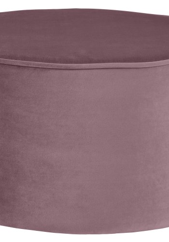 WOOOD Sara lav puff, rund - varm lilla polyesterflyel (60)