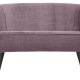 WOOOD Sara liten sofa - varm lilla polyesterflyel og tre