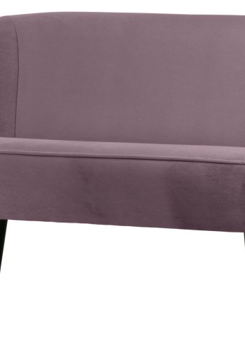 WOOOD Sara liten sofa - varm lilla polyesterflyel og tre