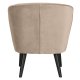 WOOOD Sara lenestol - khaki polyester flyel og tre