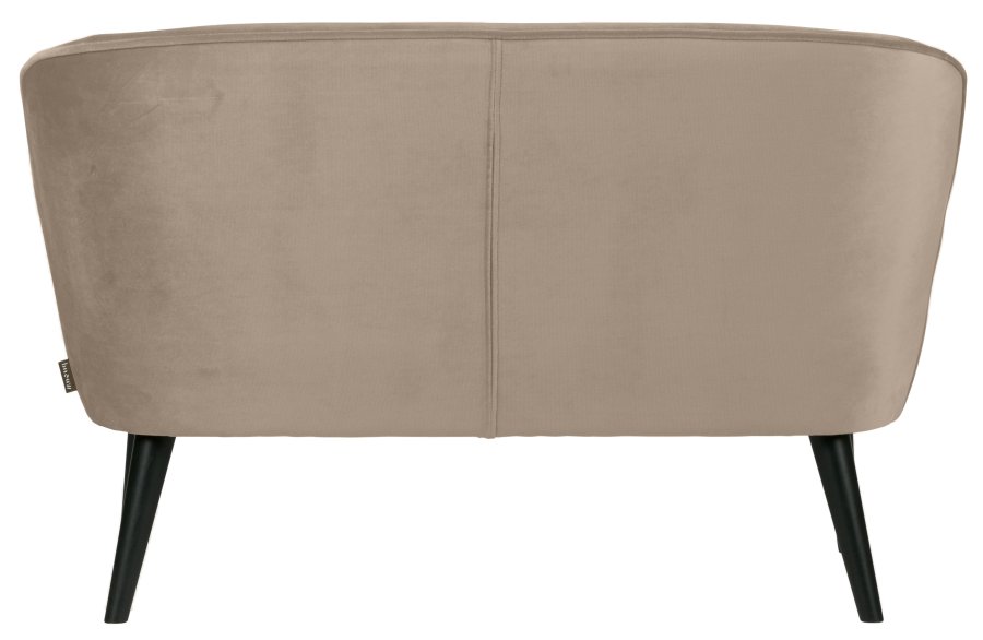 TRE Sara liten sofa - khaki polyester flyel og tre