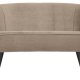 TRE Sara liten sofa - khaki polyester flyel og tre