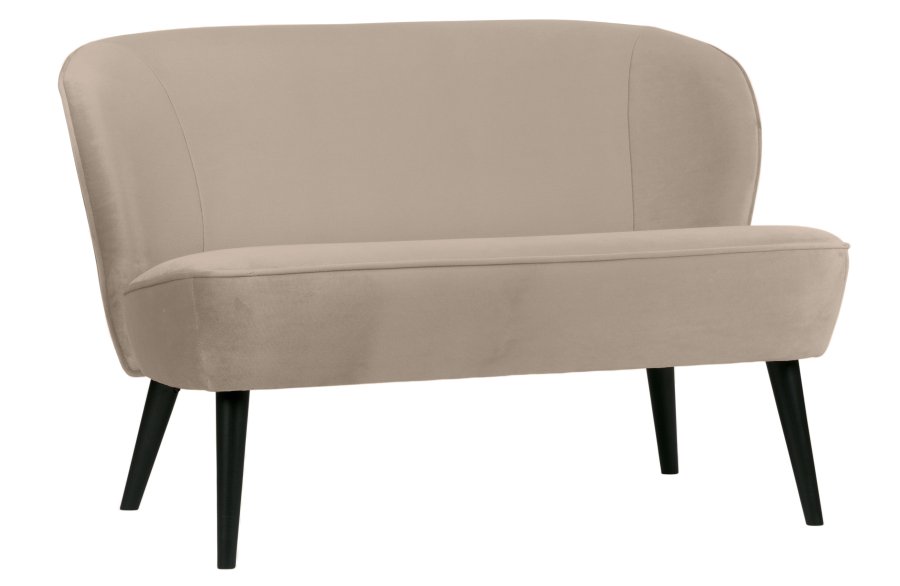 TRE Sara liten sofa - khaki polyester flyel og tre