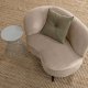 WOOOD Sara lounge lenestol, venstre - khaki polyester flyel og tre