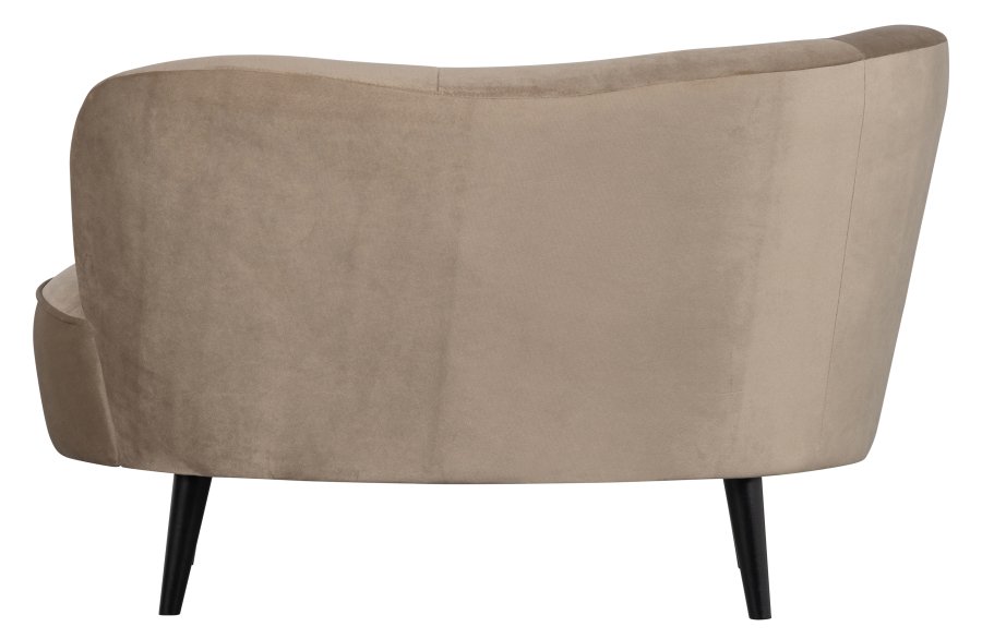 WOOOD Sara lounge lenestol, venstre - khaki polyester flyel og tre