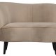 WOOOD Sara lounge lenestol, venstre - khaki polyester flyel og tre