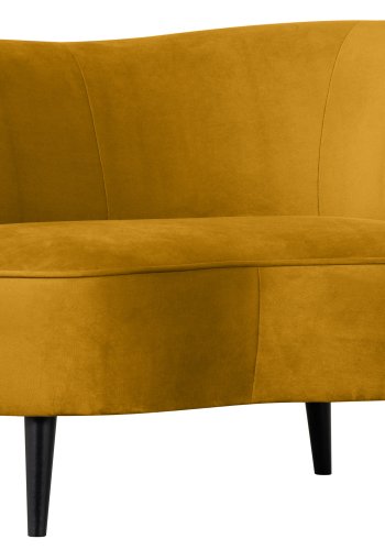 WOOOD Sara lounge lenestol, hyre - oker polyester flyel og tre