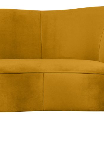 WOOOD Sara lounge lenestol, hyre - oker polyester flyel og tre