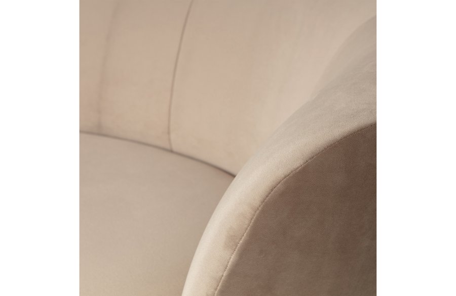 WOOOD Sara lounge lenestol, hyre - khaki polyester flyel og tre