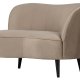 WOOOD Sara lounge lenestol, hyre - khaki polyester flyel og tre