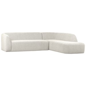 WOOOD Sloping hjrnesofa, hjre - perle creme melange chenille polyester