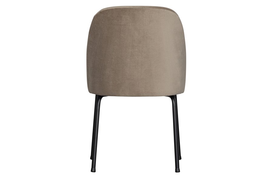 WOOOD Vogue spisebordstol - khaki flyelspolyester og svart metall