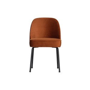 WOOOD Vogue spisebordsstol - rust fljl polyester og sort metal