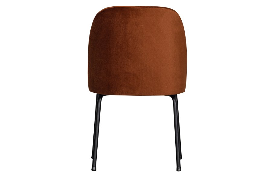 WOOOD Vogue spisebordstol - rust flyels polyester og sort metall