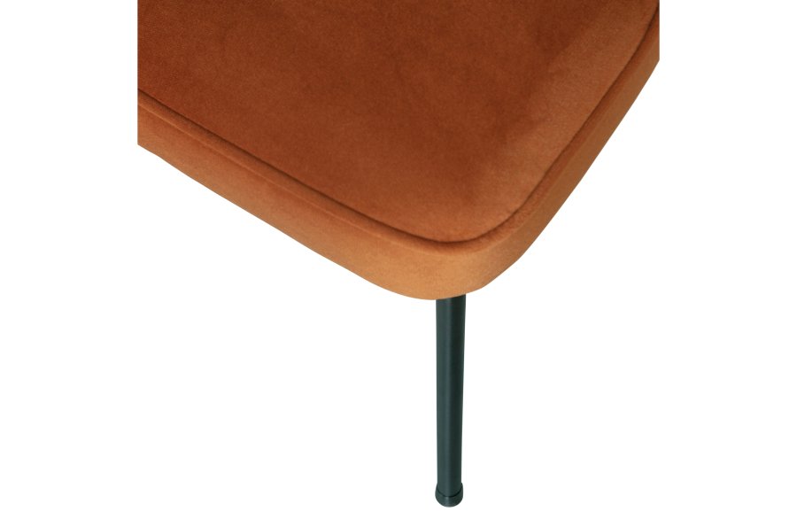 WOOOD Vogue spisebordstol - rust flyels polyester og sort metall