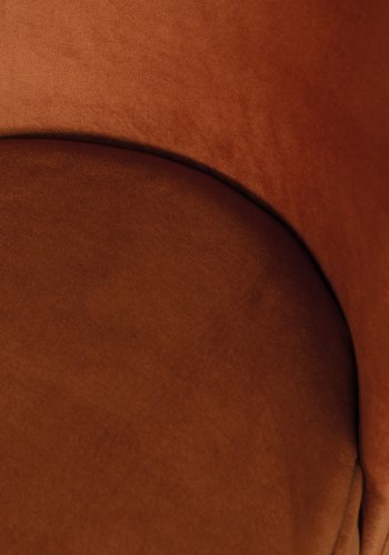 WOOOD Vogue spisebordstol - rust flyels polyester og sort metall