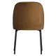 WOOOD Vogue spisebordstol - honninggul flyelspolyester og sort metall