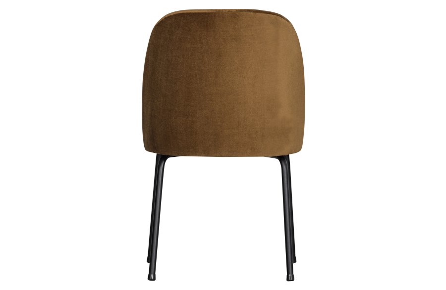 WOOOD Vogue spisebordstol - honninggul flyelspolyester og sort metall