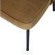 WOOOD Vogue spisebordstol - honninggul flyelspolyester og sort metall