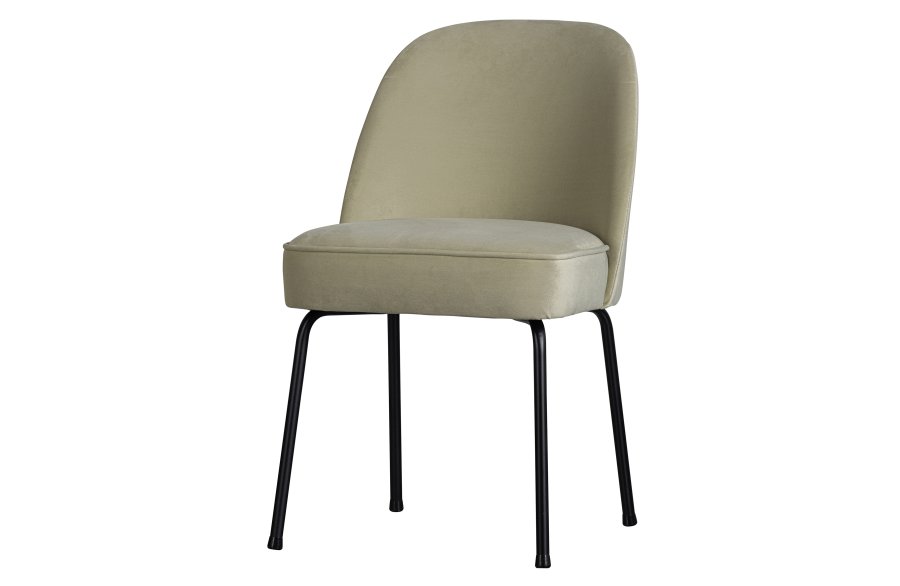 WOOOD Vogue spisebordstol - pistasj flyel polyester og svart metall