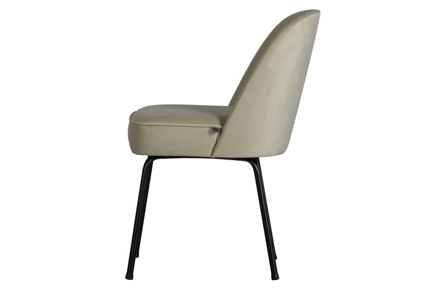 WOOOD Vogue spisebordstol - pistasj flyel polyester og svart metall