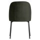 WOOOD Vogue spisebordstol - mrkegrnn flyelspolyester og sort metall