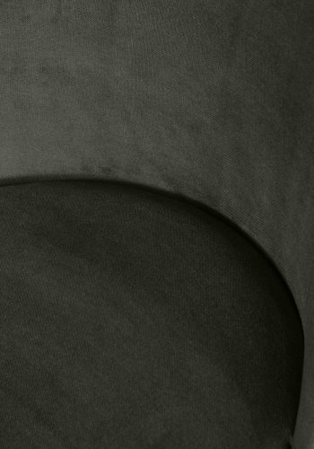 WOOOD Vogue spisebordstol - mrkegrnn flyelspolyester og sort metall