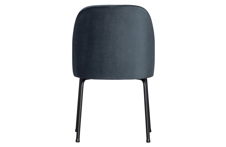 WOOOD Vogue spisestuestol - blgrnn flyel polyester og svart metall