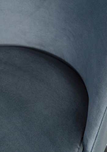 WOOOD Vogue spisestuestol - blgrnn flyel polyester og svart metall