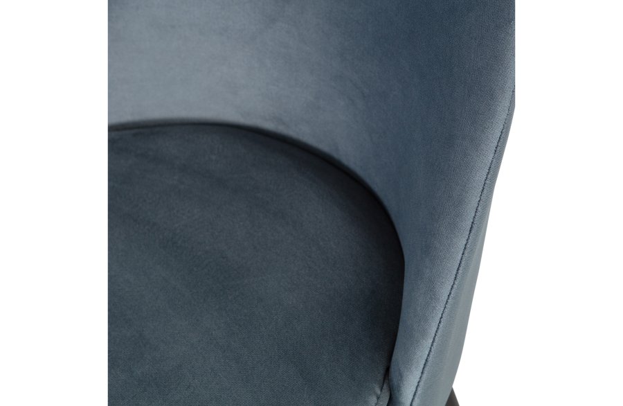 WOOOD Vogue spisestuestol - blgrnn flyel polyester og svart metall