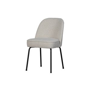 WOOOD Vogue spisebordsstol - natur bouclé polyester stof og sort metal