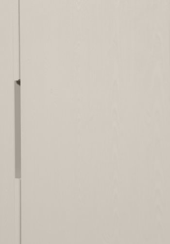 WOOOD Silas garderobeskap, 2 drer, 4 hyller, 1 skuff - stv (gr/sand) brstet furu og metall