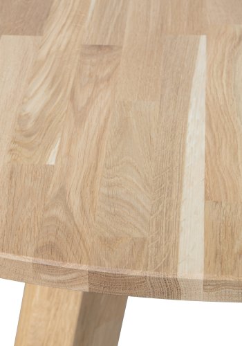 TRE Rhonda spisebord, rundt - naturlig matt eik (129)