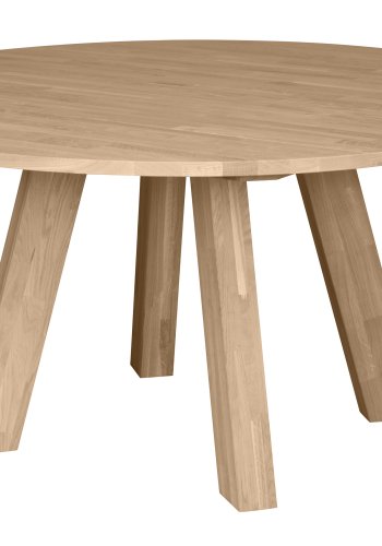 TRE Rhonda spisebord, rundt - naturlig matt eik (150)