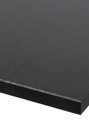 WOOOD Tablo spisebord, rektangulrt - Blacknight eik og firkantet ben svart metall (180x90)