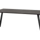 WOOOD Tablo spisebord, rektangulrt - Blacknight eik og firkantede ben svart metall (160x90)